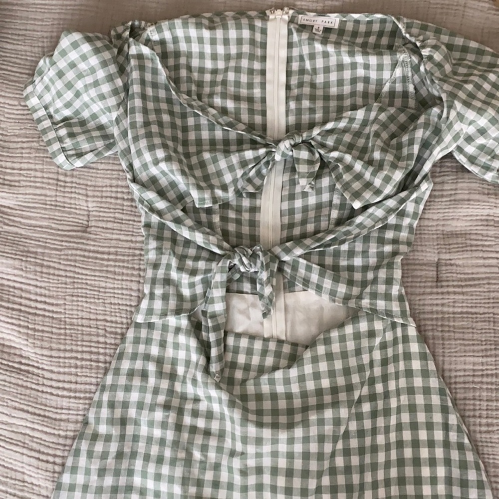 Sage Green Gingham Dress